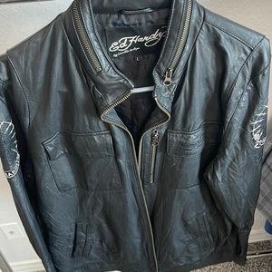 Ed Hardy Leather Jacket